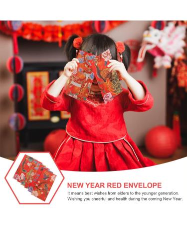 MAGICLULU 18pcs Year of The Tiger is a Blessing Chinese Red Envelopes Chinese Red Packet Envelope Chinese Hongbao Cash Pocket Gift Money Envelopes 2022 Red Envelopes China Festive Paper Red 17X9X0.1CM - Buy Online on GoSupps.com
