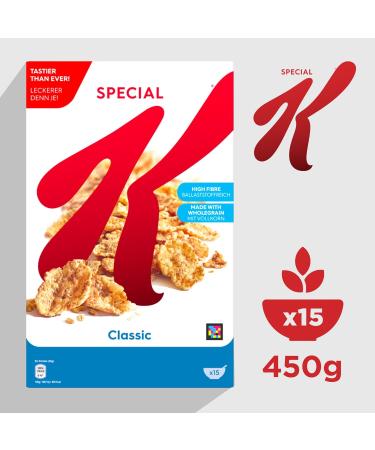  Kellogg's Kellogg's Special K Classic (7 x 450g) Crispy cereal flakes with whole wheat high-fiber cereal natural enjoyment with no artificial colors or flavors - Buy Online on GoSupps.com