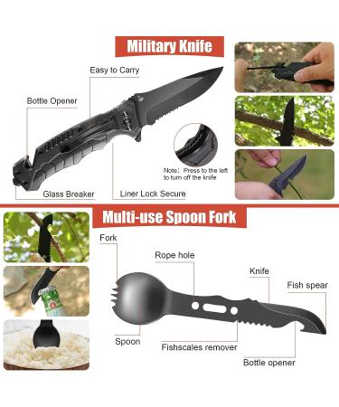 14-in-1 Survival Gear Kit for Men - Perfect Christmas, Birthday or Outdoor Adventure Gift for Him, Dad, Husband, Boyfriend, Son, Daughter, Kids & Women - Buy Online on GoSupps.com
