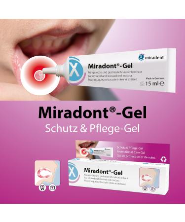Miradent Miradont Gel 15 ml | Oral Care & Protection Against Aphthae Inflammation & Mouth Lesions | Preservative-Free Solution for Irritated Mucosa - Buy Online on GoSupps.com