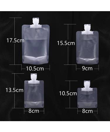 RIIEYOCA 12 Piece Portable Travel Liquid Clear Plastic Packaging Bag Combo with Funnel, Dropper, and Brush - Ideal for Shampoo, Shower Gel, Hand Sanitizer, and Daily Necessities - Buy Online on GoSupps.com