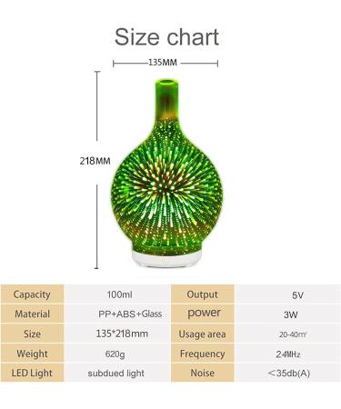 Ciny 100ml Aromatherapy Essential Oil Diffuser - 3D Mini Night Light Humidifier with 7 Color LED Lights for Home & Office - Buy Online on GoSupps.com