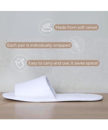 Disposable Slippers for Guests - 25 Pairs Travel & Home Spa Slippers for Women | Hotel & Indoor Use - Buy Online on GoSupps.com