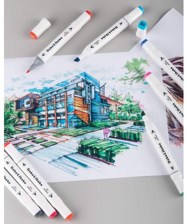 Dabo&Shobo 60 Colors Alcohol Markers - Dual Tip Art Markers for Kids & Adults - Buy Online on GoSupps.com