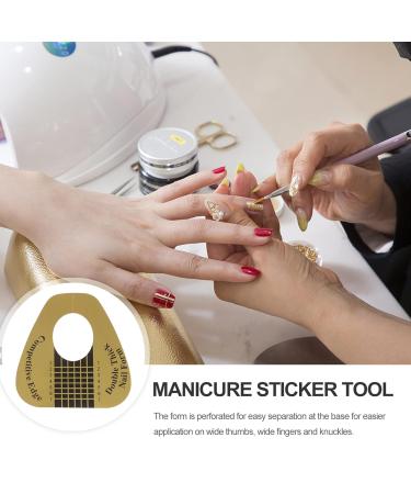 100pcs Manicure Sticker Tools - Double Thick Acrylic Nail Forms for Perfect Nail Art Tips - Buy Online on GoSupps.com