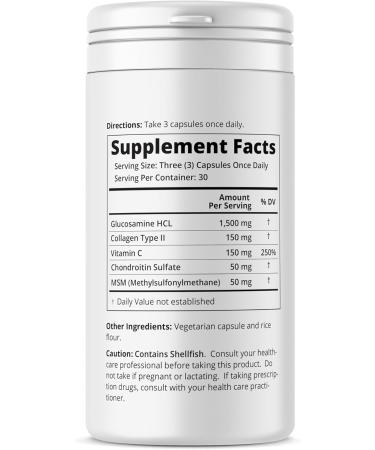 4X Advanced Joint Support Capsules - Extra Strength Glucosamine Chondroitin & Collagen | 90 Gluten-Free Capsules for Inflammation Immune Support & Overall Health - Buy Online on GoSupps.com