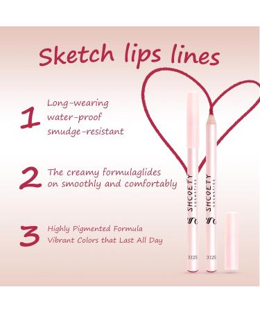 12 Color Lip Liner Pencil Set - Longwear Matte Waterproof Lip Makeup | High Pigmented & Non-Sticky - Buy Online on GoSupps.com