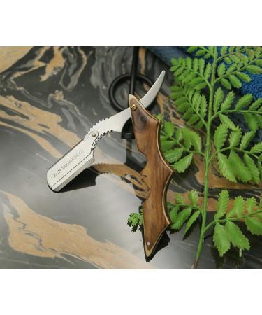 TAKAHASHI Professional Straight Razor for Men - Custom Wood Batman Logo Handle Classic Barber Kit with 100 Free Blades for Ultimate Grooming - Buy Online on GoSupps.com