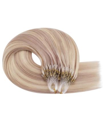 UGEAT Microring Extensions | Real Hair 50cm Ashblond Highlight | Micro Loop Hair Extensions #18/613 | 50g Bleach Hair Extensions - Buy Online on GoSupps.com
