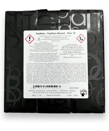 Feathers Masaai Max 10 - Elegant Candle Warmer & Fall Candles with Amber & Rum Scent | Exquisite Bedroom Decor - Buy Online on GoSupps.com