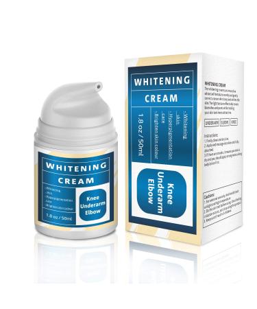 Underarm Whitening Cream for Body Skin Lightening Cream for Intimate Areas and Bleaching Brightening Cream Dark Spot Remover Corrector for Neck Armpit Elbow Inner Thigh and Knees Bikini 1.8oz