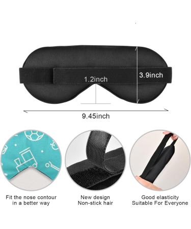 Hasikirky Light Blocking Eye Mask | Breathable & Adjustable for Men and Women | Perfect for Travel, Yoga, and Meditation | Office Deep Sleep Goodies | Cute Cartoon Pattern - Buy Online on GoSupps.com