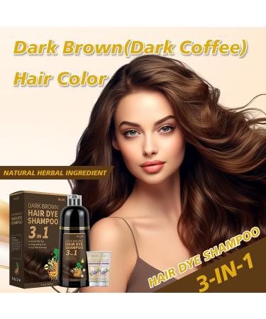 Shampoing Colorant 500 ml Hair Sye Shampoo 3 en 1 & 50 ml Shampooing & 50 ml Apr s-Shampoing Longue Dur e-Naturelle Shampooing Cheveux Color s Instantan pour Homme Femme (Dark Brown) - Buy Online on GoSupps.com