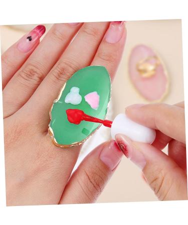 5pcs Nail Art Ring Palette - Salon-Quality Nail Gel & Polish Mixing Tray for Perfect Nail Art | Healeved - Buy Online on GoSupps.com