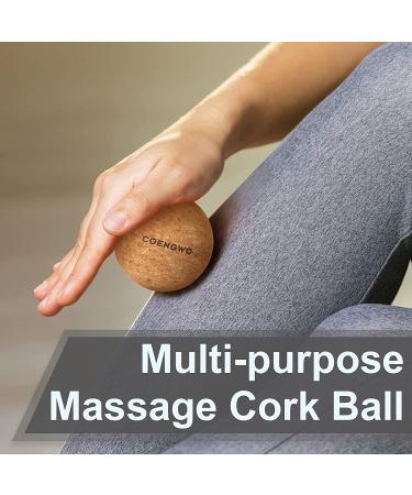 COENGWO Cork Massage Ball Set - Myofascial Release & Trigger Point Therapy Kit with Carry Bag - 3 Balls for Muscle Knots & Deep Tissue Relief - Buy Online on GoSupps.com
