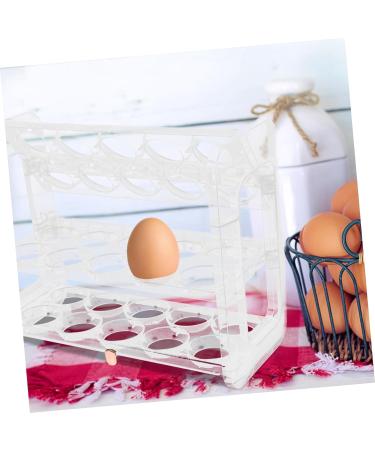 Healeved Refrigerator Egg Rack Door Rack Holder Home -layer Three-layer Egg Refrigerator for Stand Organizer Fridge Kitchen White 25.00X20.00X11.00CM - Buy Online on GoSupps.com