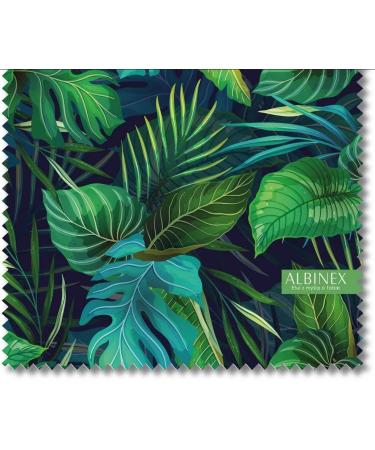Beautiful microfiber glasses cleaning cloth 17.5 x 15.3 cm with rainforest leaf motif