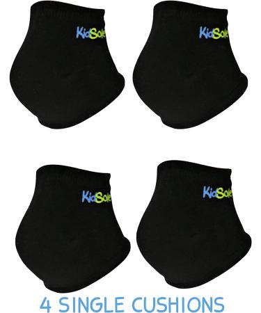 KidSole Gel Heel Strap for Kids with Heel Sensitivity - 2 Pair Pack (Kids Sizes 1-6, Black) - Ideal for Severs Disease & Plantar Fasciitis - Buy Online on GoSupps.com