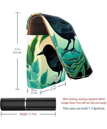 Stylish Leather Lipstick Case Organizer with Mirror - Mini Lip Gloss Holder Bag | Perfect for Travel & Makeup Storage - Buy Online on GoSupps.com