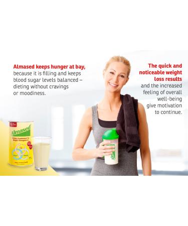 Almased Meal Replacement Shake - Low-Glycemic Plant Protein Powder - Original Flavor - 17.6 oz - Nutritional Weight Support Supplement - Buy Online on GoSupps.com