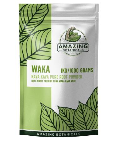 Premium WAKA Kava Kava Powder Tea 1 Kilo (2.2 Pounds) 100% Noble Fijan Kava Root WAKA Kava Drink for Relaxation Promotes a Calm State of Mind - 1 Kilogram