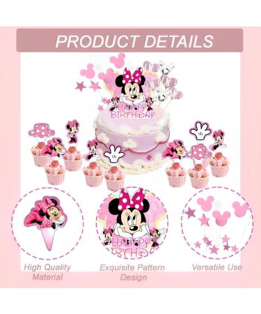 Buy 49-Piece Mini Mouse Cake Decoration Set - Cute Cartoon Topper for Girls' Birthday Parties - Perfect Pink Decor for Cakes - Buy Online on GoSupps.com