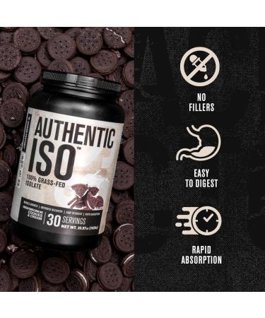 Jacked Factory Authentic ISO Grass Fed Whey Protein Isolate Powder - Low Carb Non-GMO Muscle Building Protein w/No Fillers (Cookies & Cream 30sv) & (Vanilla Oatmeal Cookie 30sv) - Buy Online on GoSupps.com