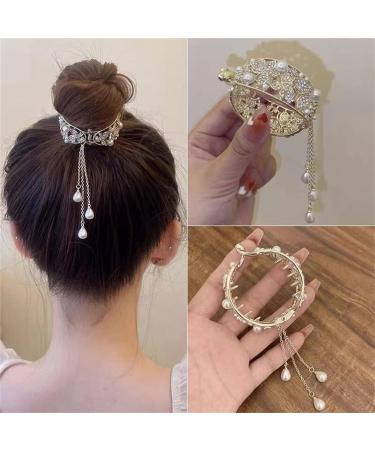 2PCS Flower Ponytail Hair Accessories Hair Claws Clip French Style Barrette for Women - 2 Pack - Buy Online on GoSupps.com