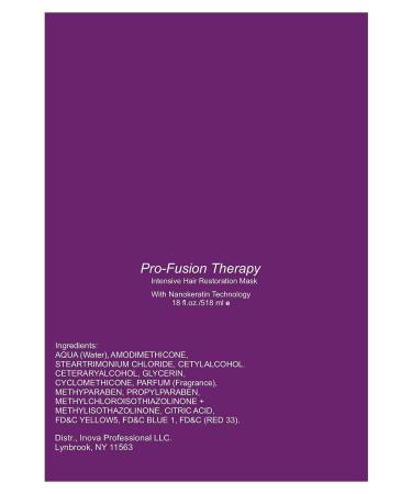 Inova Professional Intense Repair Pro-Fusion Therapy Hair Mask 18oz | Intensive Hair Restoration Treatment - Buy Online on GoSupps.com