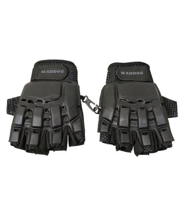 Maddog Tactical Half-Finger Paintball Airsoft Gloves Stealth Black Small/Medium