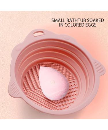 Makeup Brush Cleaning Mat Foldable Silicone Cleaning Bowl Brush Cleaning Pad Easy Clean Girl Makeup Brush Cleaner Washing Tools Head Meter (A One Size) One Size A - Buy Online on GoSupps.com