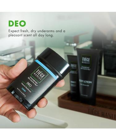 Tiege Hanley Natural Aluminum-Free Deodorant for Men - Clean Scent (Mint & Eucalyptus) 2-Pack - Mens Deodorant for All Skin Types Including Sensitive Skin Paraben-Free Men's Deodorant Clean 1.25 Fl Oz (Pack of 2) - Buy Online on GoSupps.com