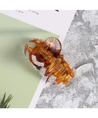 Frcolor Rhinestone Hair Jaw Clips | Non-Slip Acrylic Hair Claw Clips for Women | Stylish Headwear (Coffee) - Buy Online on GoSupps.com