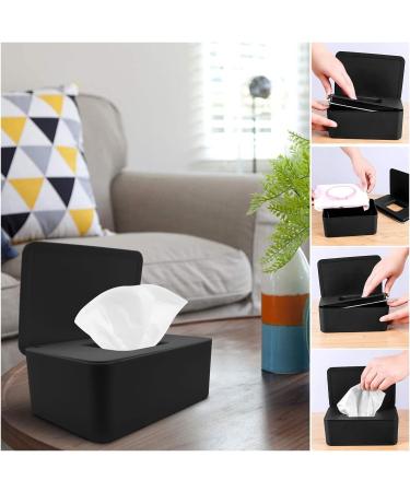 Buy Aohcae Wet Wipes Box - Moist Toilet Paper & Baby Wipes Storage - Black Cloth Organizer for Easy Access - Buy Online on GoSupps.com