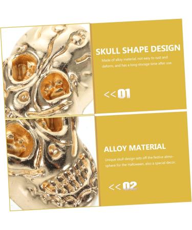 Abaodam 20pcs Rivets Crafting Studs Crafting Rivet Kit Studs Punk Skull Head Belt Halloween Clothing Golden 2X1.5cm - Buy Online on GoSupps.com