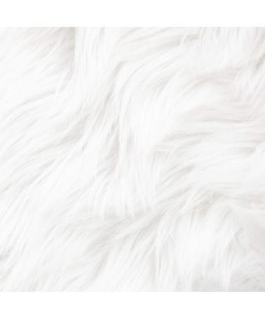 White Faux Fur Fabric for Crafts and Costumes - 20x20 inches - Buy Online on GoSupps.com