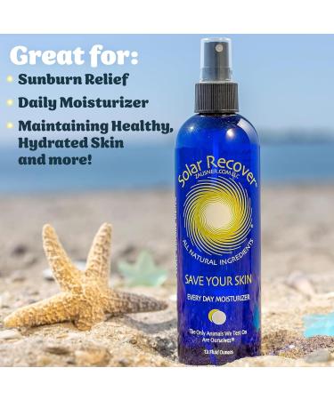 Solar Recover After Sun Moisturizing Spray 2 Pack - Hydrating Sunburn Relief Mist with Vitamin E & Calendula - Full Size 12oz & Travel Size 2oz - International Shipping Available - Buy Online on GoSupps.com