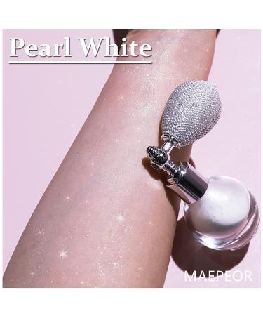 MAEPEOR Glitter Highlighter Powder Spray - 5 Colors High Gloss Shimmer Sparkle Makeup for Face, Body & Hair (01 Pearl White) - Buy Online on GoSupps.com