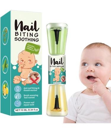 Buerfu Stop Nail Biting Polish | 10ml Anti-Biting Nail Polish Liquid Mild and Safe Nail Care Tool for Kids Adults Newborns and Teens - Buy Online on GoSupps.com