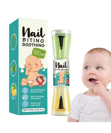 Fukamou Thumb Sucking Stop 10ml Nail Polish | 10ml Kid's Bitter Tasting Nail Anti-Biting Liquid | Long-Lasting Nail Care Tool for Teens Newborns Kids and Adults