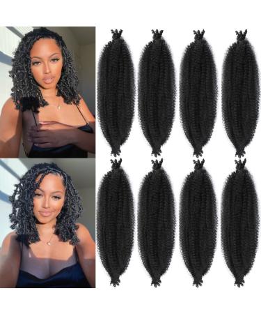 8 Packs Pre-Separated Springy Afro Twist Hair Suitable for Damaged Soft Locs Synthetic Marley Twist Braiding Hair (18 inches, 1B) 1B# 18 Inch (Pack of 8) - Buy Online on GoSupps.com