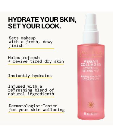 Pacifica Beauty Vegan Collagen Hydrating Setting Mist Hydrating Illuminating Face Primer for Dewy Skin w/Vegan Collagen & Squalane for Radiant Glow Soft-Focus Pore Blurring Makeup Base - Buy Online on GoSupps.com