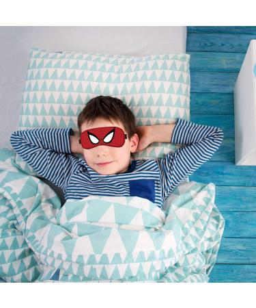 2 pcs Superhero Eye Mask ATVOYO-Spider-Man Eye Mask 3D Printed Cartoon Eye Mask with Elastic Strap Soft Fluffy Sleep Hood Boys Girls Children Sleep Travel Eye Mask - Buy Online on GoSupps.com