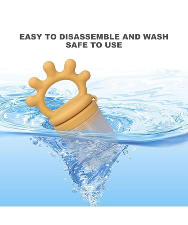Baby Fruit Food Dispenser & Teether - Silicone Feeding Accessories for Toddlers (Ginger) | International Shipping Available - Buy Online on GoSupps.com