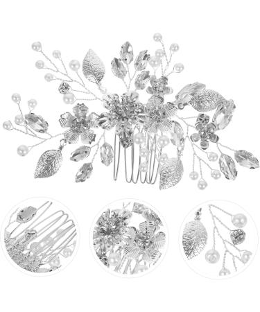 Ipetboom Bridal Hair Comb Clip Hair Accessories Tiara Rhinestone Hair Comb Hair Side Comb Flower Hair Comb Rhinestone Hair Decoration Zinc Alloy Iron Sheets Bride Wedding - Buy Online on GoSupps.com