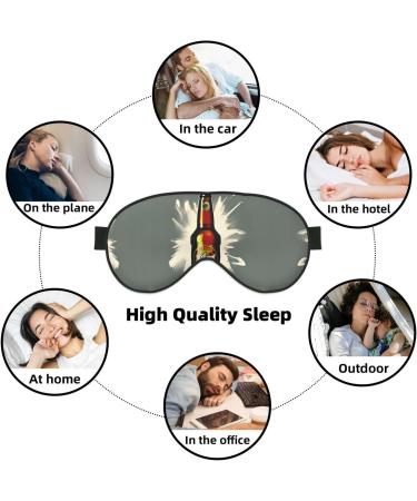 Beer Bubble Print Unisex Eye Mask - Soft Comfort Sleep Shade for Travel Yoga & Shift Work - Buy Online on GoSupps.com