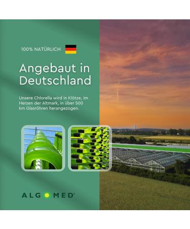 Premium Chlorella Tablets from Germany - Pure Vegan Chlorella Vulgaris | Algomed 1-Pack (350g) - High-Quality Algae Supplement - Buy Online on GoSupps.com