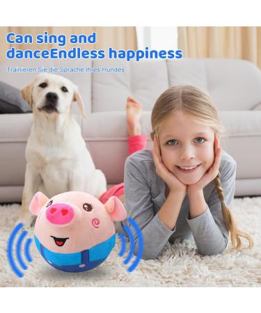 Active Moving Pet Plush Toy Interactive Dog Toy Pet Bouncing Balls Moving Dog Ball Plush Toy Talking Moving Dog Toy Dog Pet Toy Shake Bounce Boredom Toys for Pets Cats Small and Dogs (blue pig) - Buy Online on GoSupps.com