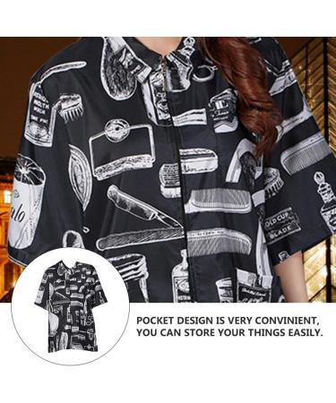 PLAFOPE Hair Cutting Technician in Hairdressing Overalls Tank Tops for Men Hairdresser Clothing Black Apron for Women Mens Overalls Vest for Men Hair Cutting Cape Jackets for Men Fiber - Buy Online on GoSupps.com
