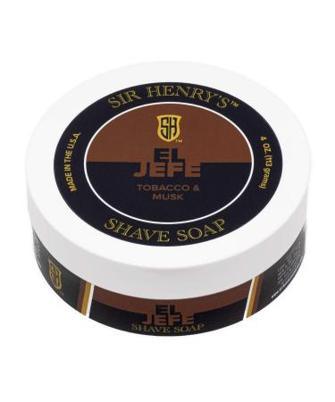Luxury Shaving Soap by Sir Henry's. Rich Lather Gives a Smooth Comfortable Shave. (El Jefe)